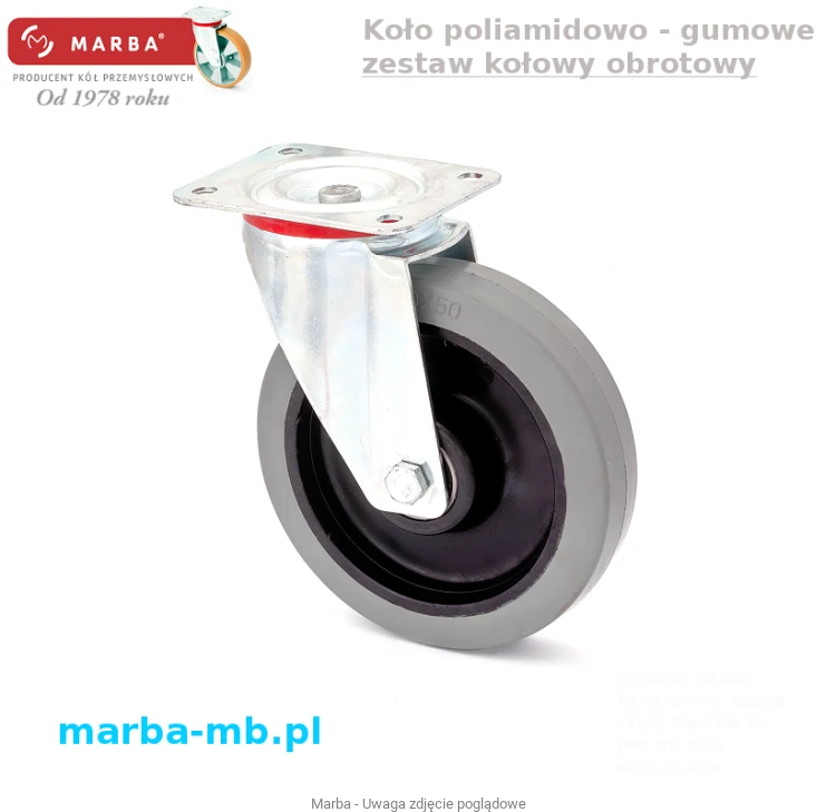 Zestaw kołowy obrotowy skrętny w nim koło poliamidowo - gumowe.png
