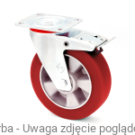 Zestaw kołowy skrętny LCW/MPA/125/KDS-N aluminiowo-poliuretanowe