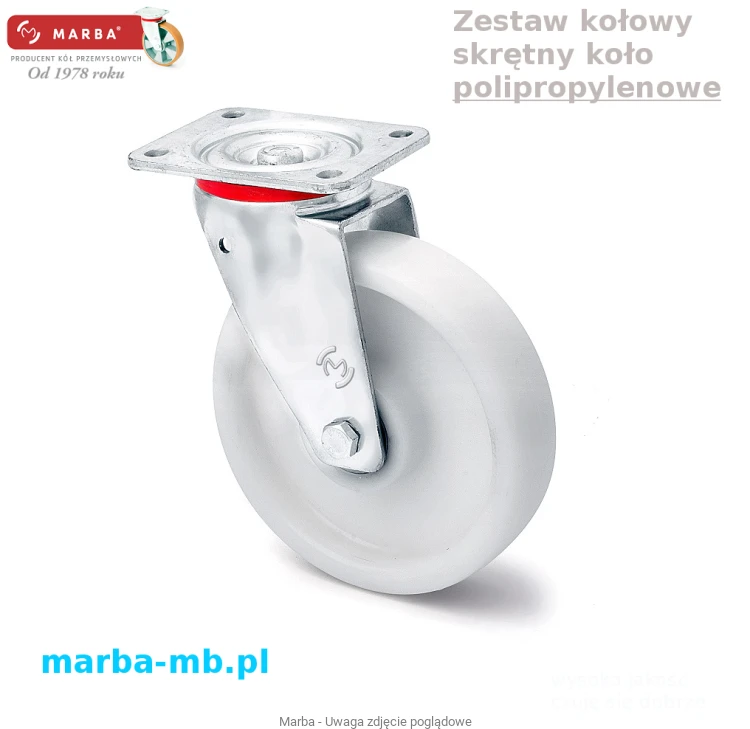Zestaw kołowy skrętny koła z poliamidu.JPG