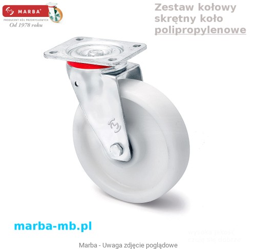 Zestaw kołowy skrętny koła z poliamidu.JPG