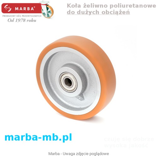 Koło żeliwno poliuretanowe do dużych obciążeń koła żeliwne koła przemysłowe koła poliuretanowe.JPG