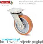 Koło LP/4/200/K - 1000 kg żeliwno poliuretanowe zestaw kołowy skrętny do dużych obciążeń