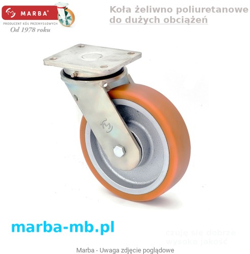 Zestaw kołowy obrotowy koło żeliwne poliuretanowa oponka na duże obciążenia koła żeliwne koła przemysłowe koła poliuretanowe.jpg