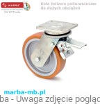 Koło LPS/4/200/KDS - 1500 kg żeliwno poliuretanowe zestaw kołowy skrętny z hamulcem do dużych obciążeń