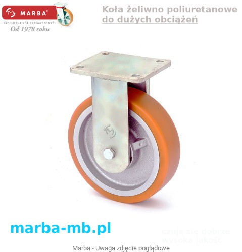 Zestaw kołowy stały z koło żeliwno poliuretanowe do dużych obciążeń koła żeliwne koła przemysłowe koła poliuretanowe.jpg