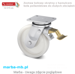 Zestaw kołowy skrętny LP/PO/150/KDS - 900 kg koła poliamidowe