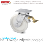 Zestaw kołowy skrętny LP/PO/250/KDS - 1500 kg koła poliamidowe