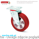 Zestaw kołowy skrętny LU/MPA/200/K - 600 kg koła aluminiowo-poliuretanowe