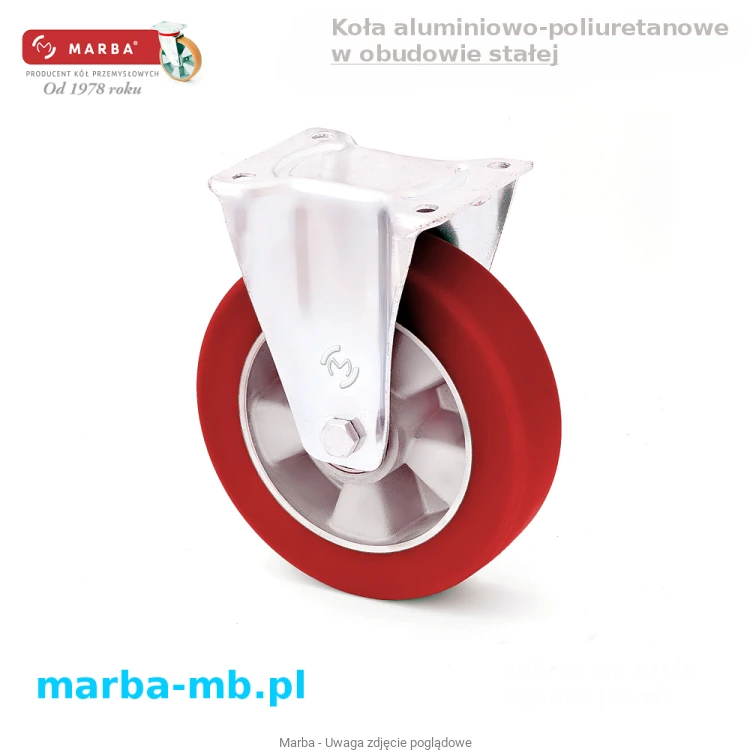 Koła aluminiowo-poliuretanowe w obudowie stałej  do dużych obciążeń.png