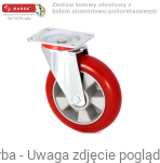 Zestaw kołowy skrętny LU/MPAE/200/K - 600 kg koła aluminiowo-poliuretanowe