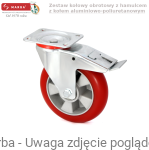 Zestaw kołowy skrętny LU/MPAE/200/KDS-N - 600 kg koła aluminiowo-poliuretanowe