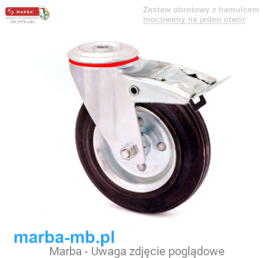 Zestaw skrętny na otwór centralny z hamulcem LCW/522/200 OB DS