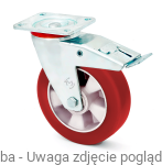 Zestaw kołowy skrętny LU/MPA/125/KDS-N - 350 kg koła aluminiowo-poliuretanowe