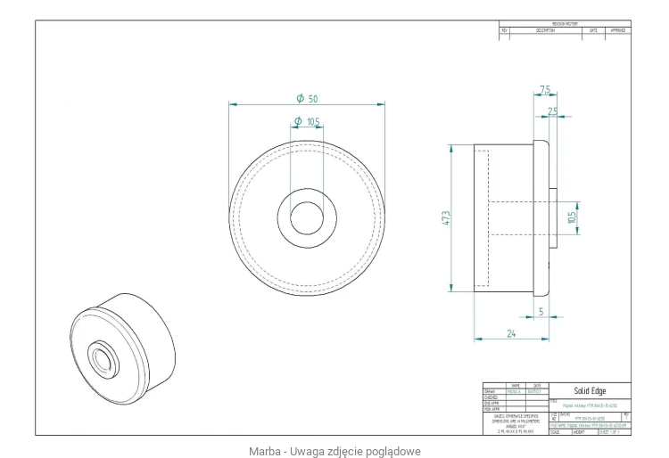Rysunek techniczny KTR-50x1.5-10-6202