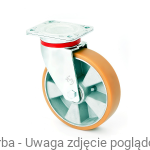 Zestaw kołowy skrętny LVS/PA/160/K - 600 kg koło aluminiowo-poliuretanowe