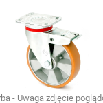 Zestaw kołowy skrętny LVS/PA/160/KDS-N - 600 kg koło aluminiowo-poliuretanowe
