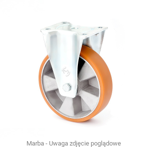 Zestaw kołowy stały BVS/PA/125/K - 500 kg koło aluminiowo-poliuretanowe