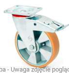 Zestaw kołowy skrętny LU/PA/160/KDS-N - 600 kg koła aluminiowo-poliuretanowe