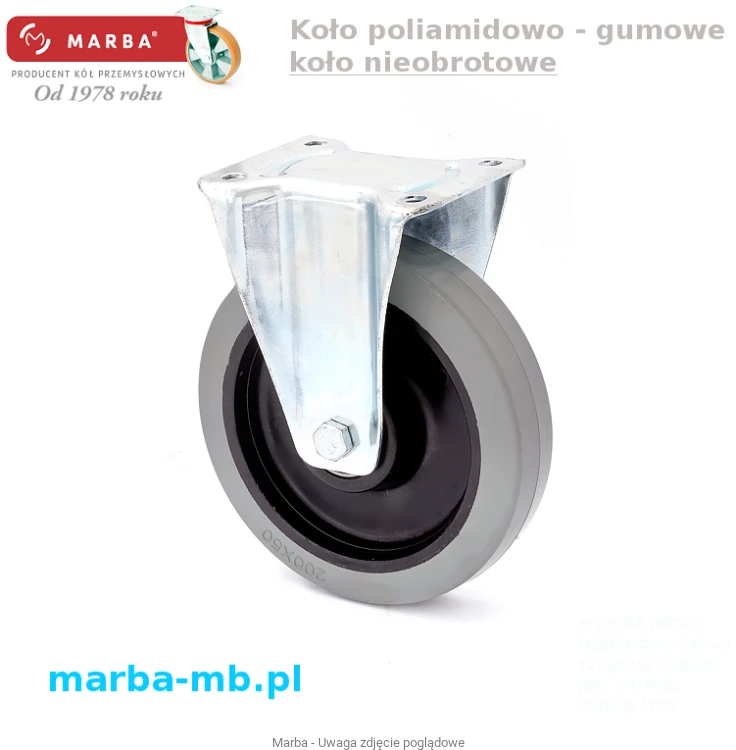 zestaw kołowy stały koła poliamidowo - gumowe oponka szara.png