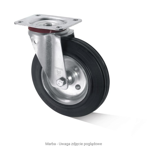 Koła metalowo-gumowe kółka piasta stalowa oponka czarna guma