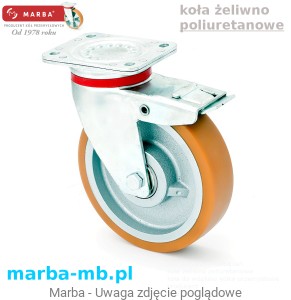 Zestaw kołowy skrętny LVS/4/200/KDS-N - 1000 kg koła żeliwne z poliuretanem do dużych obciążeń