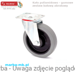 Zestaw kołowy skrętny LCW/EBG/080/R - 100 kg koło poliamidowo - gumowe 