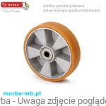 Koło PA/125/4K - 350 kg aluminiowo-poliuretanowe do dużych obciążeń