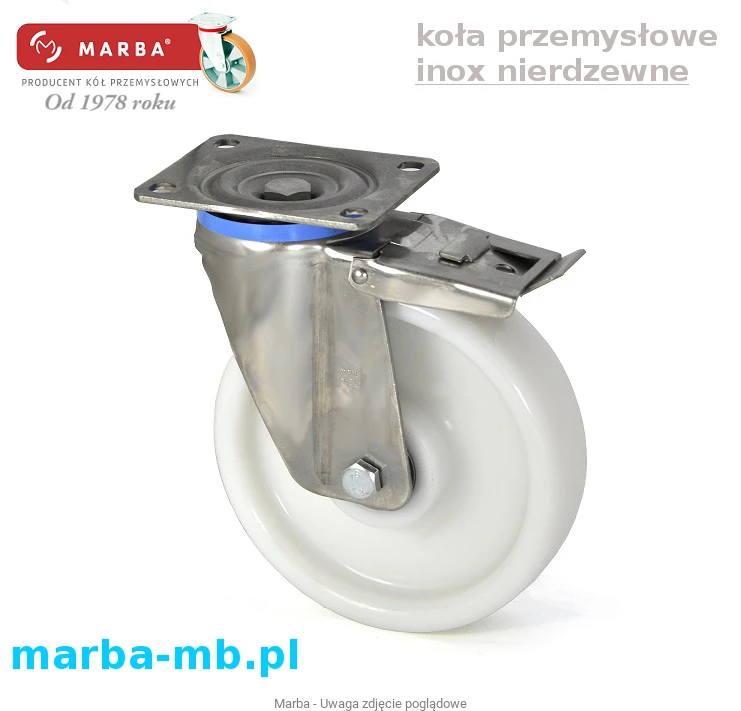 kółka nierdzewne polimidowe inox z hamulcem.JPG