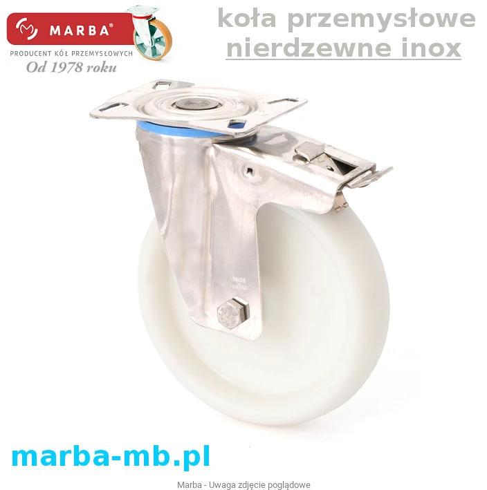 Koła nierdzewne zestaw kołowy z hamulcem poliamidowe inox.png