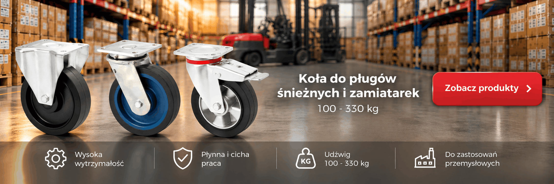 Koła do pługów śnieżnych i zamiatarek